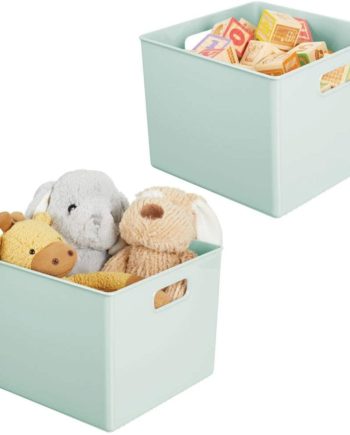 mDesign Plastic Home Storage Organizer Bin for Cube Furniture Shelving