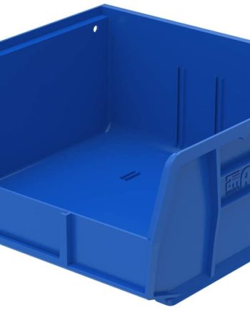 Akro-Mils 30235 AkroBins Plastic Storage Bin Hanging Stacking Containers, (11-Inch x 11-Inch x 5-Inch), Blue, (6-Pack)