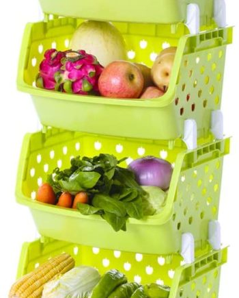 IMPR3·TREE Shelf Baskets, Fruit Vegetables Bread Storage Dispensers