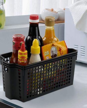 Bringer 6 Packs Plastic Desktop Baskets, Plastic Stacking Baskets Organizer