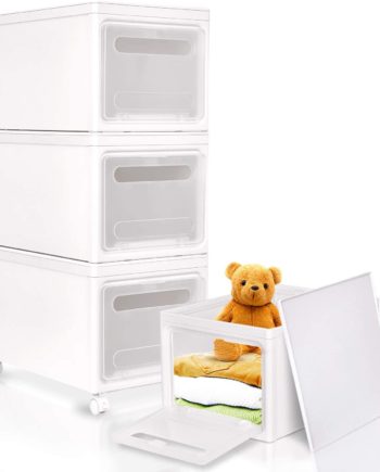 Storage Bins with Lids, Plastic Bin Storage Containers for Organizing. Stackable Storage Bins for Organization and Storage