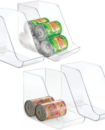 mDesign Large Standing Kitchen Can Dispenser Storage Organizer Bin for Canned Food