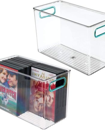 mDesign Plastic Home Storage Organizer Bin for Cube Furniture Shelving