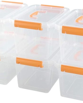 Tyminin 6 L Clear Plastic Storage Bin Container