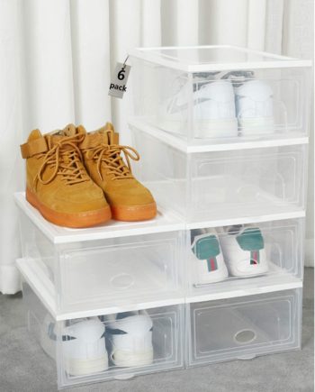 Yagizaai Shoe Boxes Clear Plastic Stackable