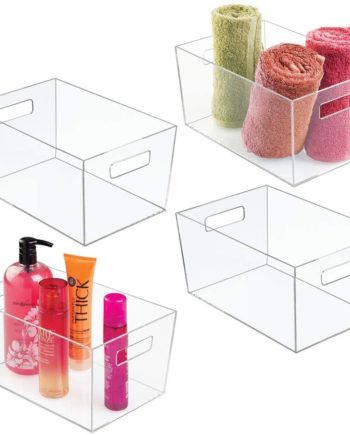 mDesign Plastic Bathroom Organizer Storage Bin