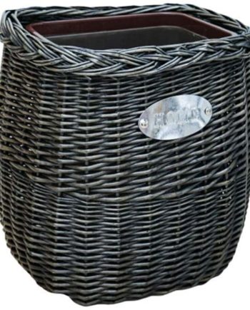 ZLJ Bins Built-in Pressure Ring Dustbin Household Handmade Wicker