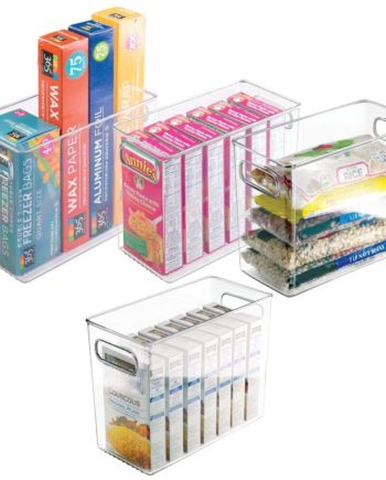 mDesign Tall Plastic Kitchen Pantry Cabinet