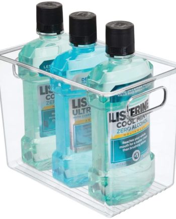 mDesign Plastic Bathroom Storage Bin Tote