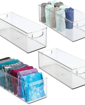 mDesign Plastic Home Storage Basket Bin