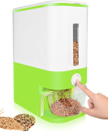 PANGOOD Large Airtight Food Storage Containers, 22.5lbs - Rice Dispenser w/Clear Checking Window