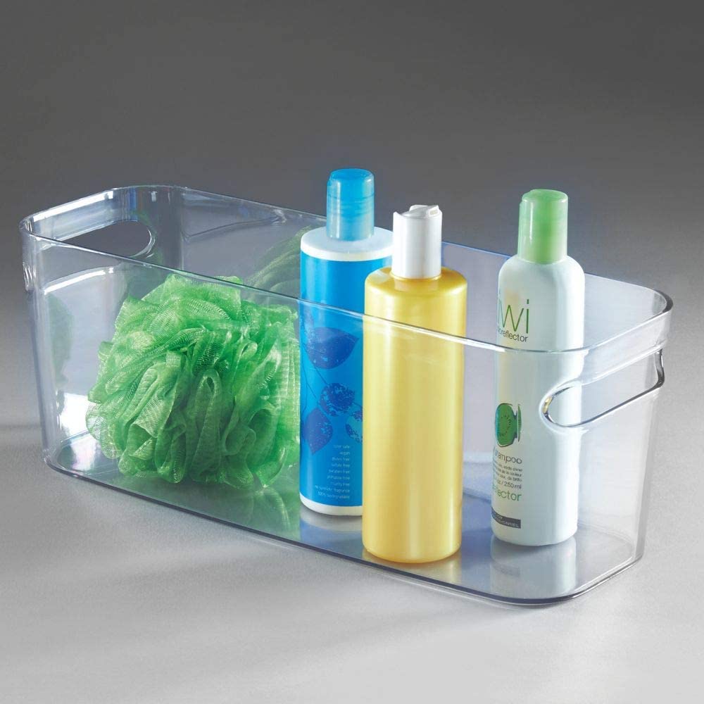 mDesign Bathroom Vanity Plastic Organizer Storage Bin Tote with Handles for Health and Beauty Products - Image 2