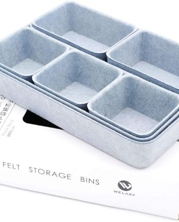 Welaxy Drawer organizers trays Felt storage bins office Desk Draw organizer