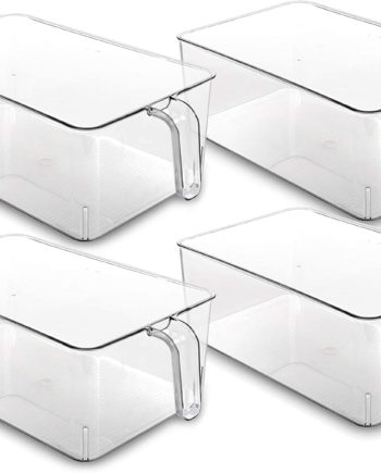 BINO Refrigerator, Freezer, Kitchen Pantry Cabinet Organizer Plastic Bin