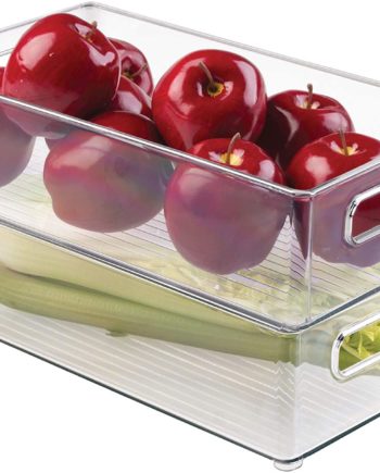 iDesign Plastic Refrigerator and Freezer Storage Bin BPA-Free Organizer for Kitchen