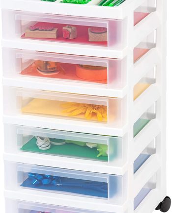 IRIS USA MC-360-TOP NEW MINI CHEST, 6 Drawer, White