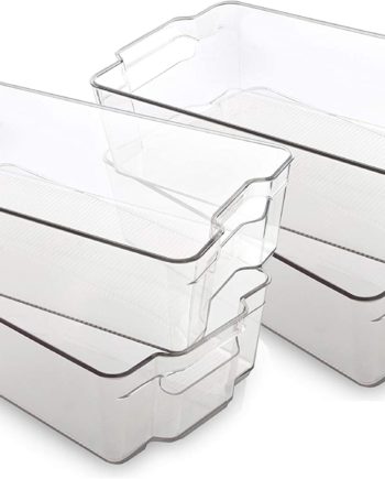 BINO Stackable Plastic Organizer Storage Bins
