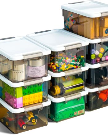 Citylife 1.3 QT 10 Pack Small Storage Bins Plastic Storage Container