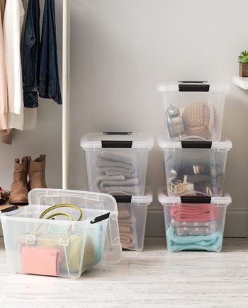 IRIS USA TB-17 Stack & Pull Storage Box, 19 Qt