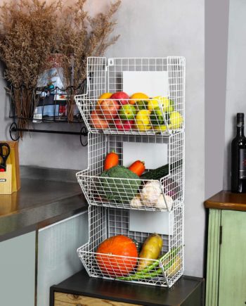 X-cosrack Metal Wire Basket Wall Mount