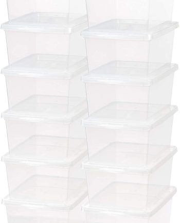 IRIS USA CNL-17 17 Quart Clear Storage Box, 12 Pack